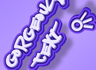 Сделать 3D крутое текстовое лого красивым шрифтом