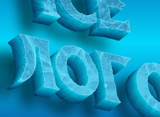 نقش الجليد إنشاء نص مع تأثير الجليد